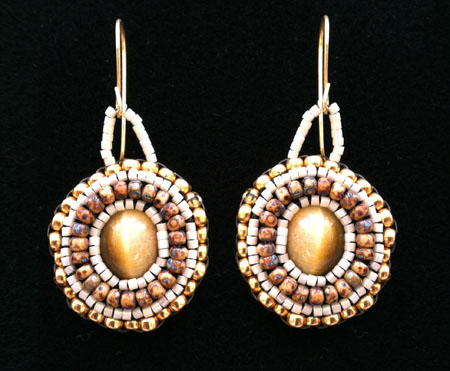 Bead Embroidered Earrings