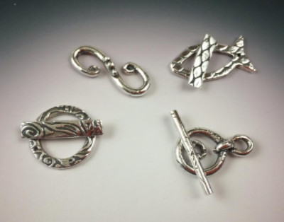 Silver Metal Clay Clasps